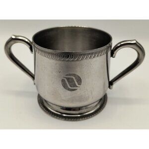 Northwest Orient Airlines Vintage 18/8 Stainless Steel Double Handle Cup Japan